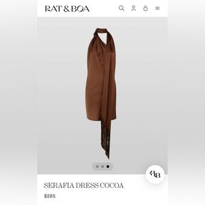 Rat & Boa Serafia Brown Dress